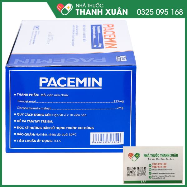 Pacemin thuốc điều trị cảm cúm, hắt hơi xổ mũi